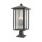Z-Lite Aspen 3 Light Outdoor Pier Mounted Fixture, Oil Rubbed Bronze And Clear Seedy 554PHXLR-533PM-ORB - alternate 1